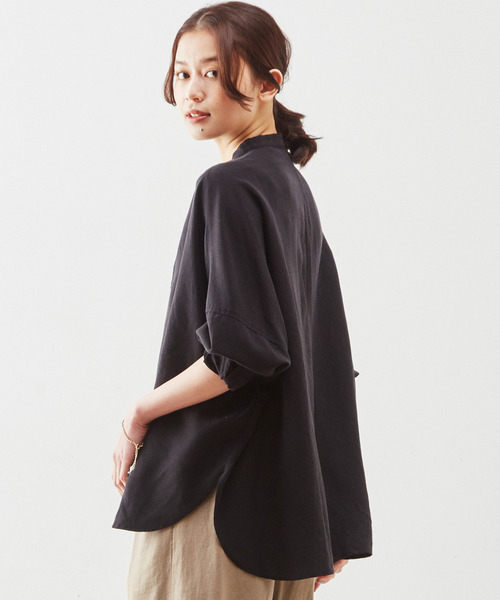 「MELROSE claire」 7分袖ブラウス FREE ブラック レディース_画像4