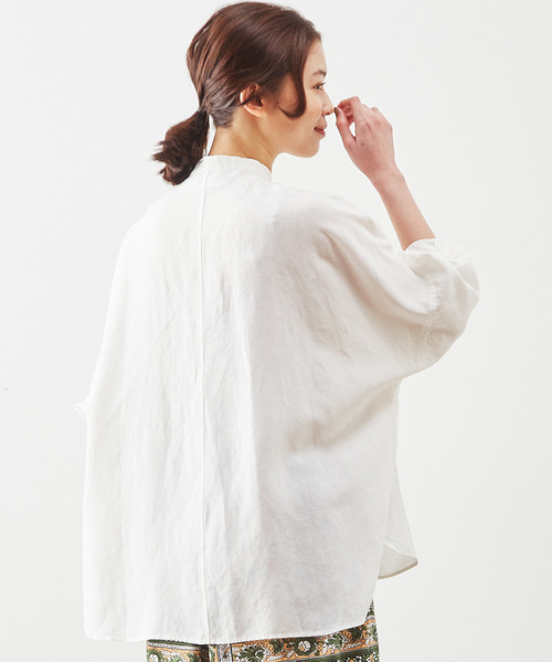「MELROSE claire」 7分袖ブラウス FREE ブラック レディース_画像6