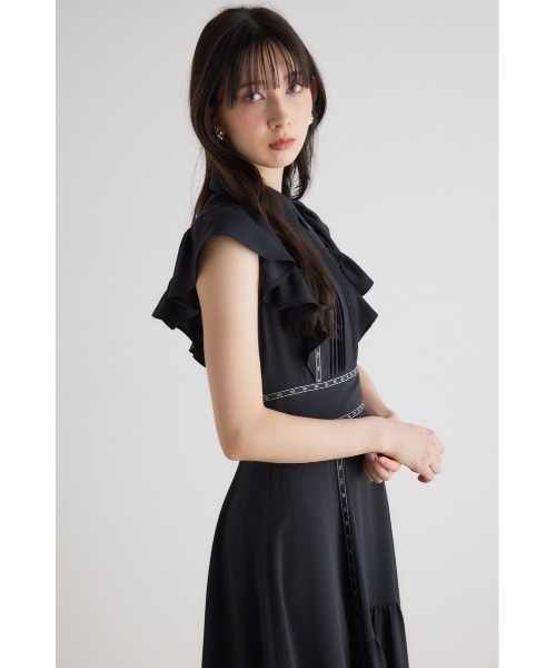 「rienda」 半袖ワンピース SMALL ブラック レディース_画像6