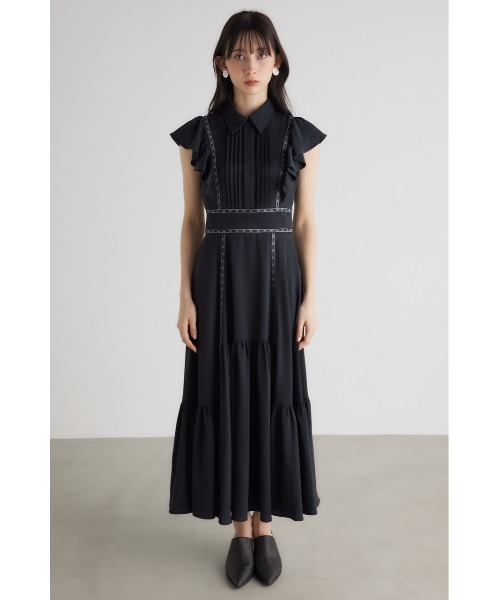「rienda」 半袖ワンピース SMALL ブラック レディース_画像7