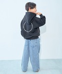 パーカー 裏起毛 デビラボ プリント裏起毛プル...の詳細画像2