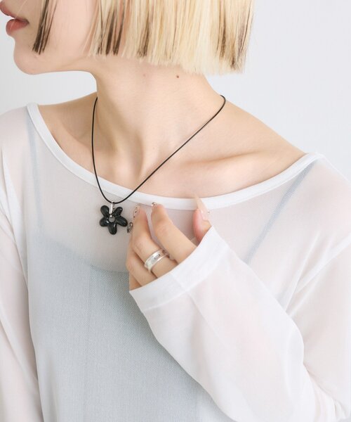 「w closet」 長袖カットソー FREE ブルー レディース_画像6