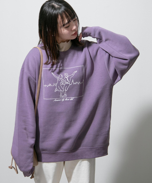 スウェット イラストプリントビッグシルエットクルーネックスウェット トレーナー ユニセックス エモい Zozotown Paypayモール店 通販 Paypayモール
