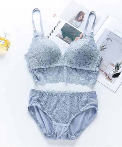 下着女性 上下セット ノンワイヤーカップ付きビスチェ ブラ&ショーツ2点セット|ZOZOTOWN |11
