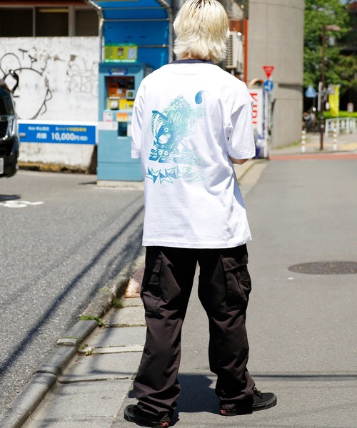 tシャツ JUNGLES/ジャングルス CASSETTE REAPER プリントTシャツ リンガー バックプリント レディース JUNGLES/ジャングルス CASSETTE REAPER プリントTシャツ