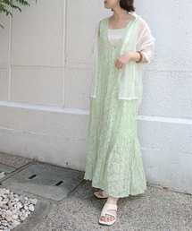 レースノースリーブワンピース　セットアップ レースノースリーブセットアップ02420 – Foonique