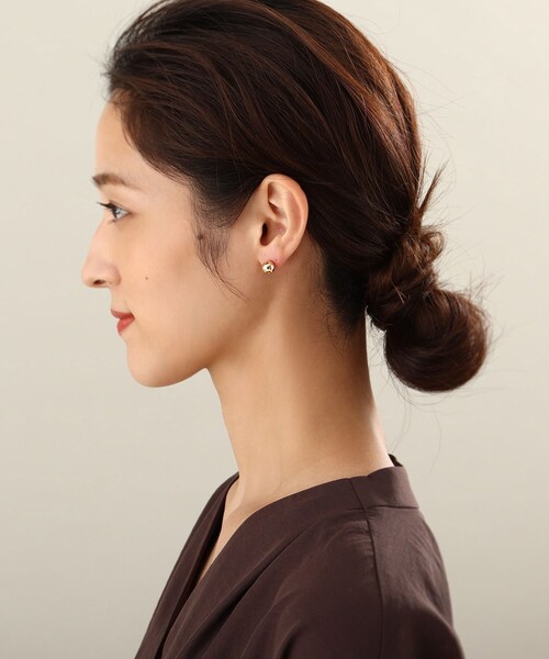 COCOSHNIK（ココシュニック） ピアス K10中空ボール フックピアスS