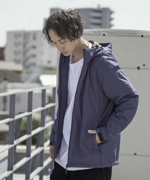 NAVY パーカー 無地オールウェザー中綿パーカー メンズ : ZOZOTOWN