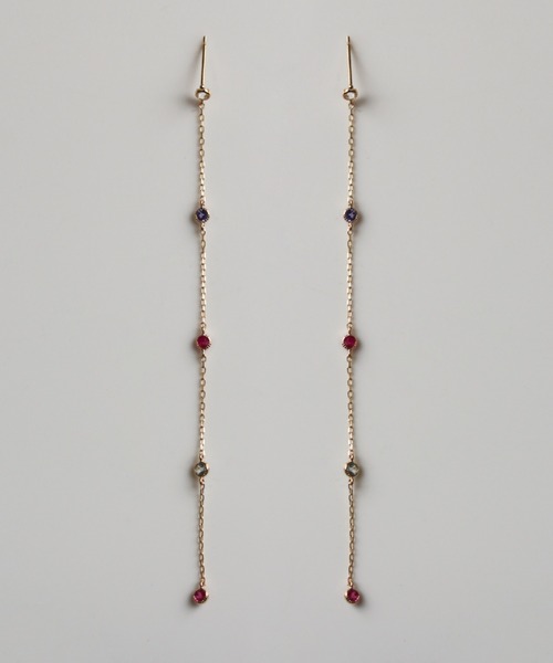 cui-cui（キュイキュイ） ピアス マルチカラー ストーン ピアス