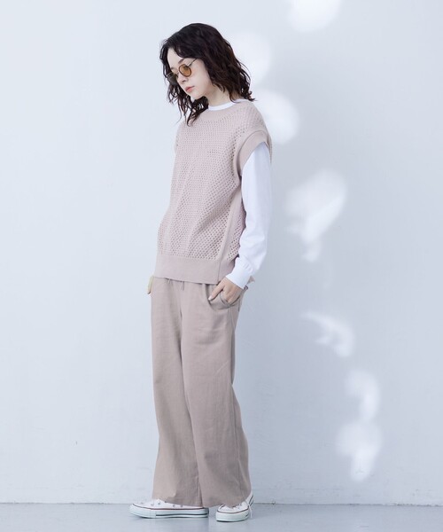 J.PRESS YORK STREET パンツ 「WOMEN」コットンリネン ワイド