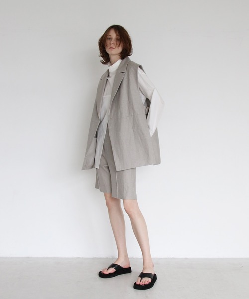 lohen ローヘン　ダブルウェストハーフパンツ　36 新品同様 LOHEN(ローヘン) ダブルクロスフォルムパンツLH24A-PT084 LH24A