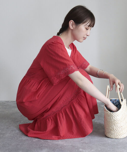 【SALE】 ♡ワンピ BEAMS HEART（ビームス ハート）スキッパー風 シャツワンピース