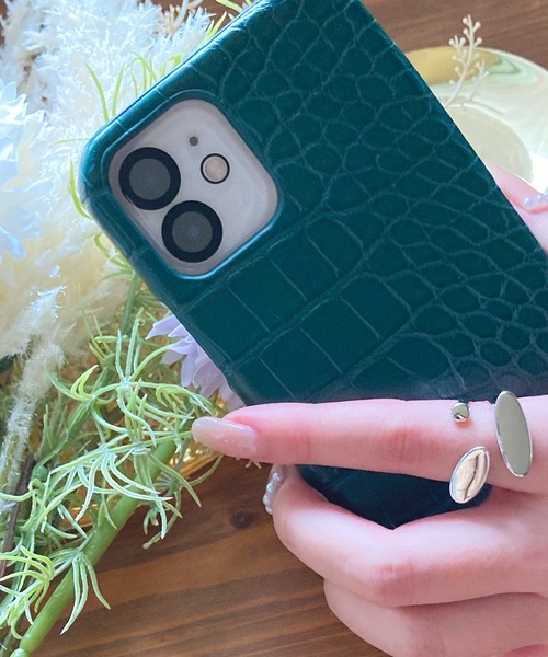 スマホケース クロコ型押し フェイクレザー スマホカバー iPhoneケース