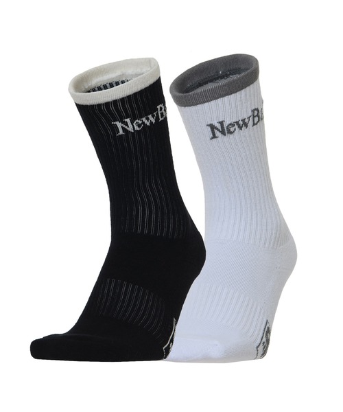 New Balance 靴下 リニアロゴ ミッドカフ 2Pソックス メンズ