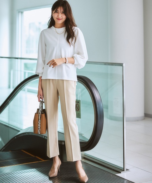 7days Life Styling スラックス パンツ 縦落ちシルエットパンツ