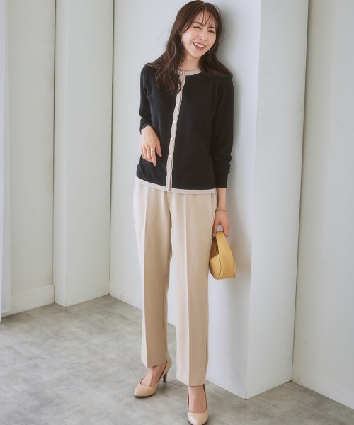 7days Life Styling スラックス パンツ 縦落ちシルエットパンツ