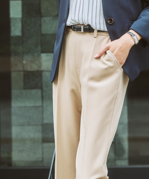 しわたさん 7days Life Styling スラックス パンツ 縦落ちシルエットパンツ