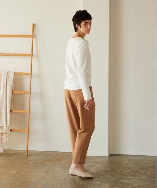 WALANCE パンツ コットンスムースニットパンツ レディース