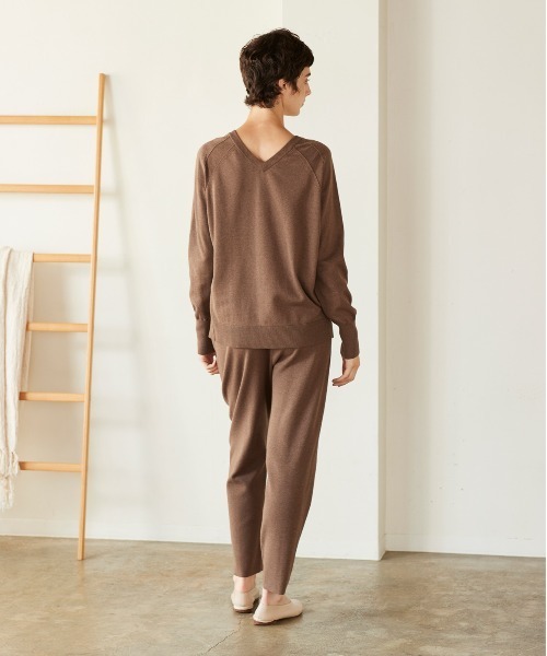 WALANCE パンツ コットンスムースニットパンツ レディース