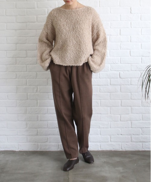 wa lance ニットパンツ WALANCE パンツ コットンスムースニットパンツ レディース