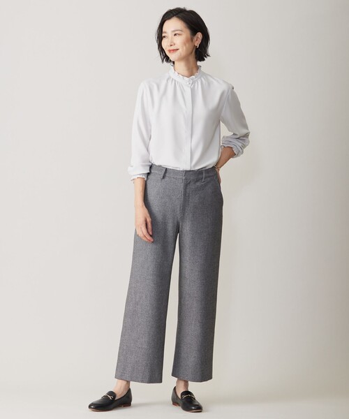 J.PRESS パンツ 「洗える」チェルビック セミワイド レディース