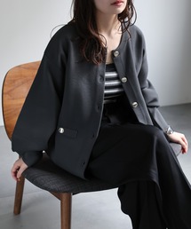 ap retro ジャケット ノーカラージャケット ノーカラーニット