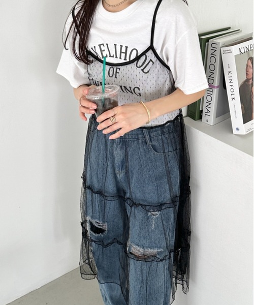 CLEA ワンピース シアードットティアード レイヤード ロング