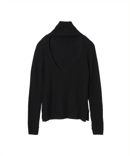ニット セーター GANNI Sprayed Merino Rib Open Back Highneck K2003 レディース GANNI ニット セーター Sprayed Merino Rib Open Back Highneck