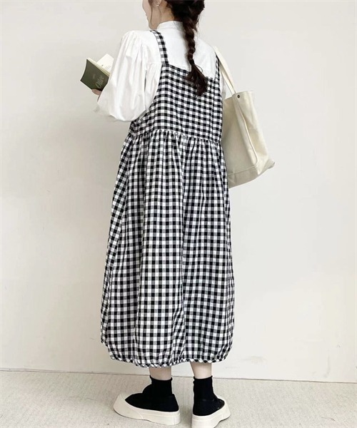 ギンガムチェックワンピースセット♡XS♡完売品♡新品未使用タグ付き ギンガムチェックワンピースセット♡XS♡完売品♡新品未使用タグ