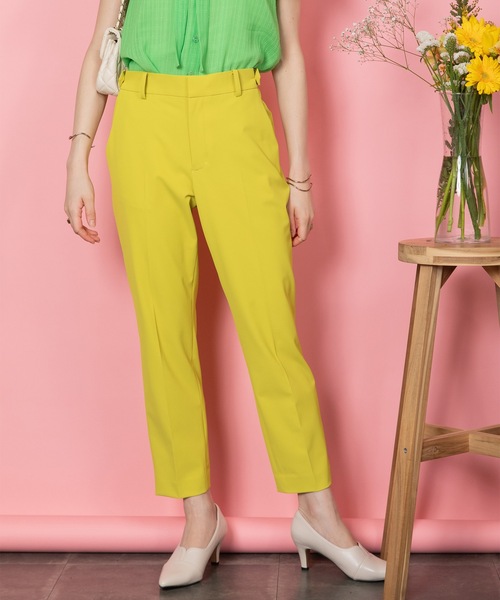 RESPEC パンツ スラックス 2WAYストレッチテーパードスリムクロップド 