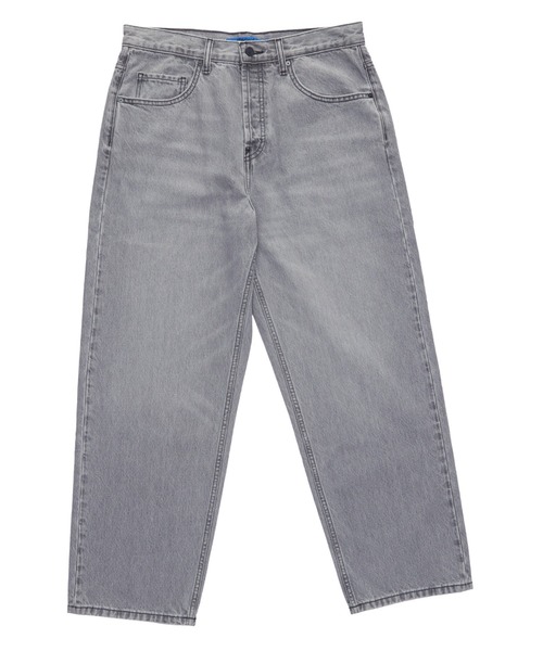CHEEZE˓˓༼ˀᵕ̈༽ DENIM×DENIM デニムパンツ　FREEサイズ ジグザグステッチのデニムパンツ ブルー×ホワイト（サイズ3