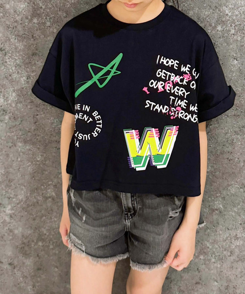 DOUDOU オーバーサイズTシャツ GRATEFULDEAD オーバーサイズTシャツ キッズ[品番：MSSK1628175