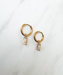 ピアス 2WAYスクエアビジューフープピアス ...の詳細画像5