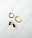 ピアス 2WAYスクエアビジューフープピアス ...の詳細画像2