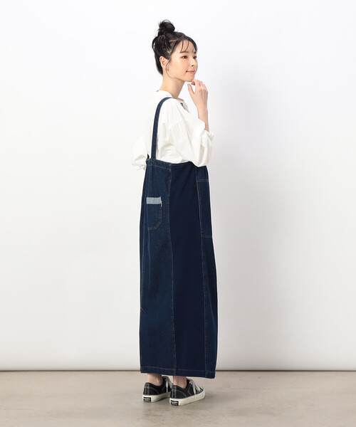スローブイエナ　デニムジャンパースカート SLOBE IENA（スローブイエナ）の「LE DENIM ロングジャンパー