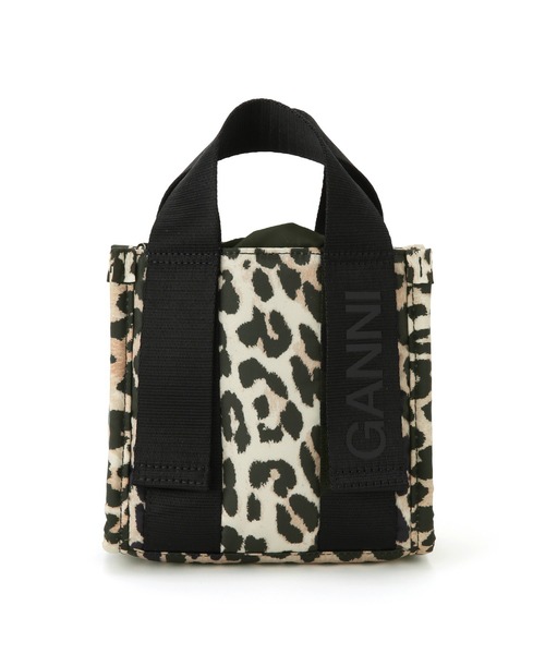 GANNI テック ブラックトートバッグ Black Small Black Tech Tote | GANNI