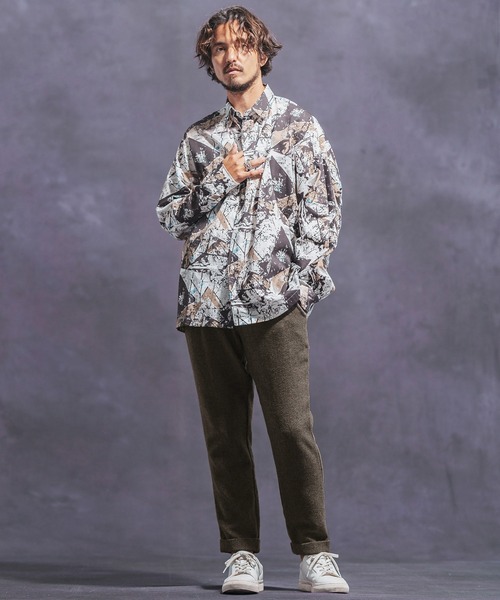 Jih Nunc（ジーヌンク） パンツ mp12622- ツイードテーパードロール