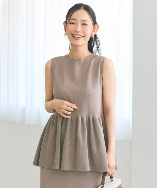 今期完売ELENDEEKペプラムキャミセットニットトップ 今期完売ELENDEEKペプラムキャミセットニットトップ