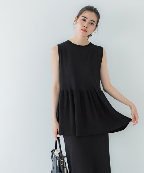 coca ワンピース 「WEB限定セール」ペプラムニットトップス＆I