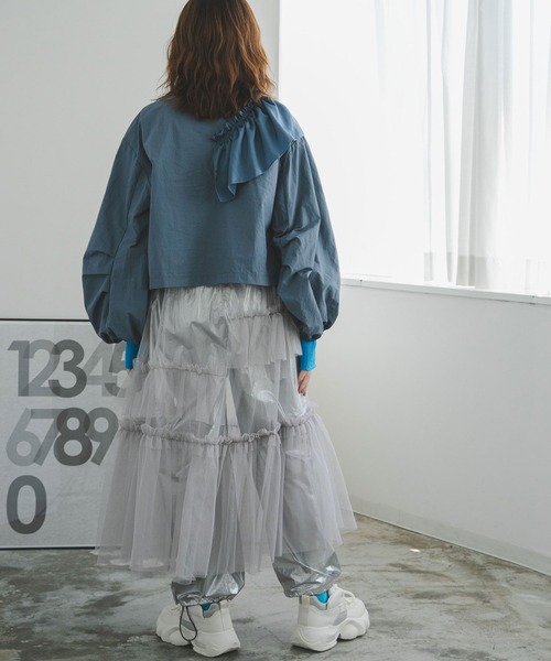 bohmal（ボマール） ブルゾン アウター アシメフリルブルゾン