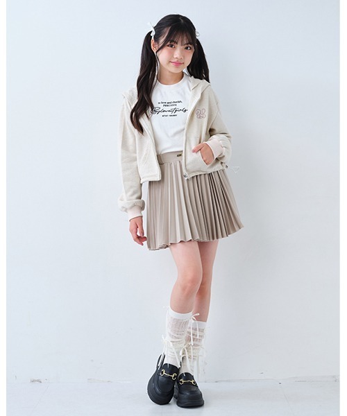 キッズ デニムスカート セール][キッズ]シフォンプリーツ