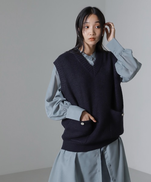 ベスト ジレ eunoia | ツイード クロップドベスト WOMEN レディース Bshop ベスト ジレ eunoia | ツイード クロップドベスト WOMEN