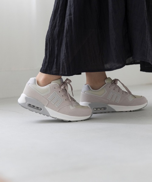 moz（モズ） スニーカー くすみカラー エアーソール付きスニーカー