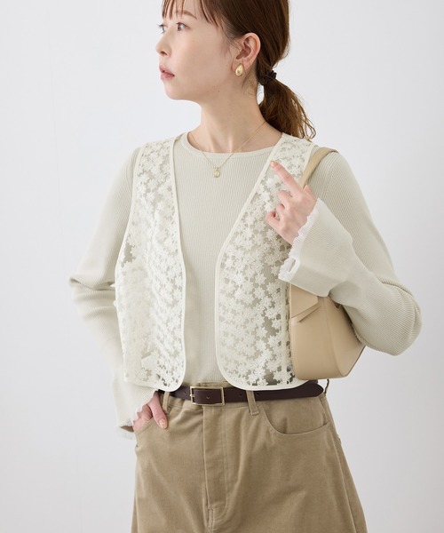 ROPE' PICNIC（ロペ ピクニック） ニット セーター 袖口フレアシアー