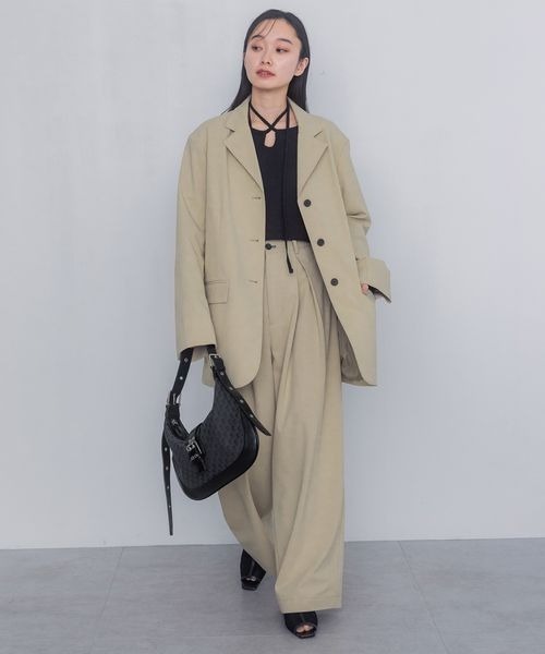JEANASIS ショルダーバッグ バッグ ジャガードモノグラムワン