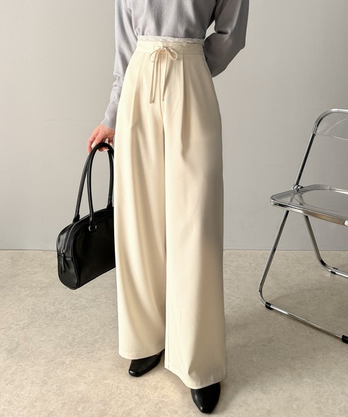 mily bilet スラックス パンツ 「mily bilet」新感覚デザイン。レース