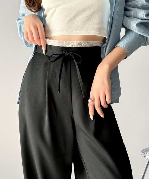 mily bilet ワイドパンツ スラックス パンツ 「mily bilet」新感覚