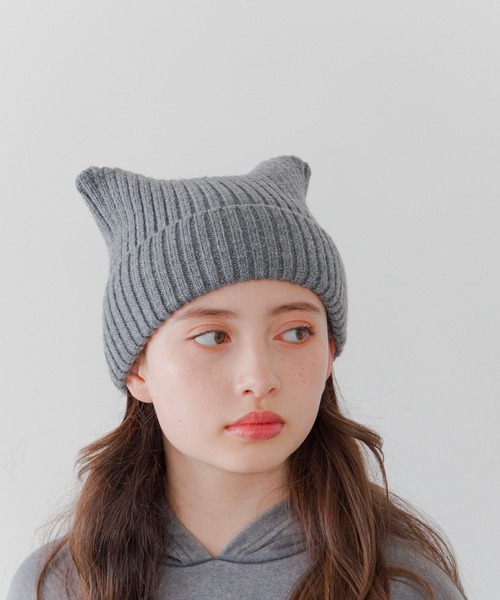 GLOBAL WORK（グローバルワーク） ニット帽 ニットキャップ アクリル猫