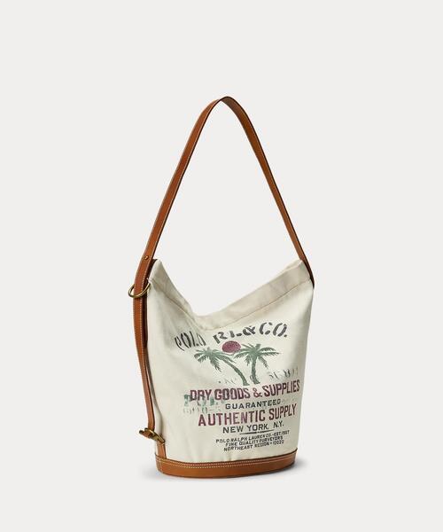 国内直営*POLO RALPH LAUREN*Bellport スリング バケット バッグ ポニー ラフィア Bellport スリング バケット バッグ | ラルフ