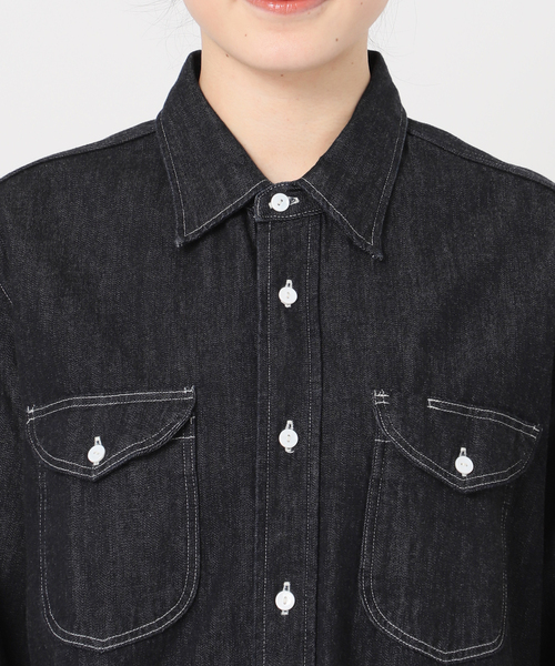 ブラウス シャツ LEE/リー 別注 DUNGAREES スタンダードワークシャツ レディース Lee ブラウス シャツ LEE/リー 別注 DUNGAREES スタンダード
